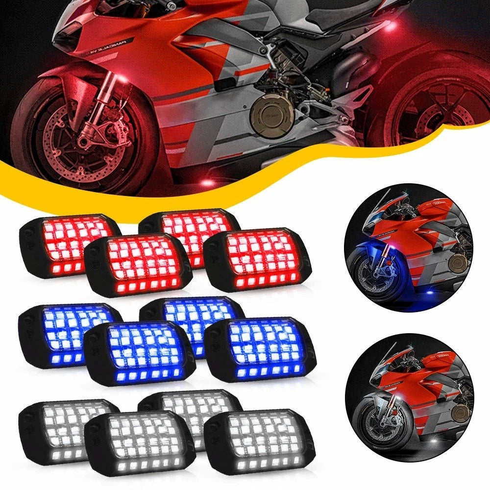Set of 4 LED Rock Lights for Universal Use (Waterproof)
