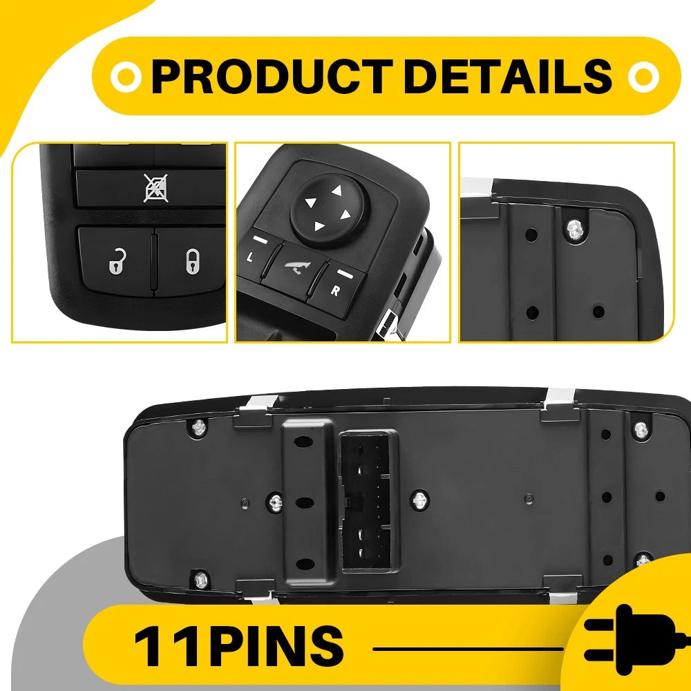 Power Window Switch for RAM 1500 2500 3500 (2019–2021)
