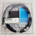 Extended Length Coated Braided ABS Brake Line for Harley Dyna (1741-3840)
