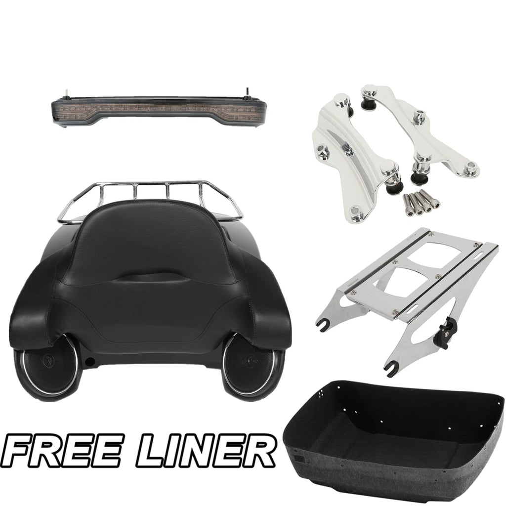 Trunk Pad Light Rack Speakers Docking Kit for Harley Touring (2014–2023)