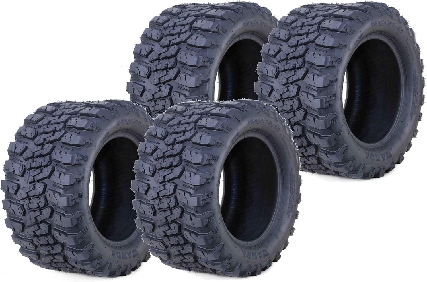 Set of 4 All Terrain Golf Cart Tires 22x11-12 4 Ply - 14056