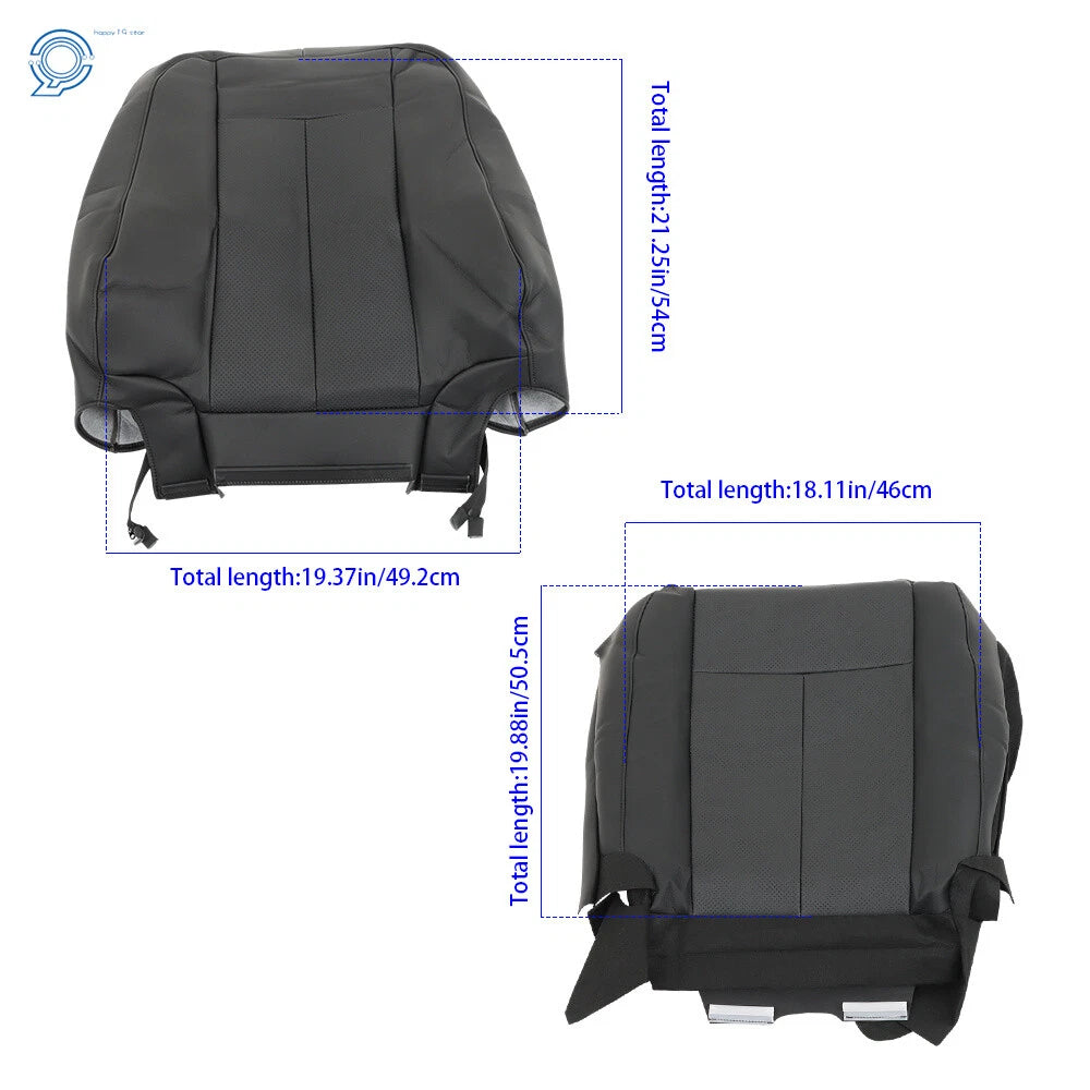 Driver Seat Cover for Ford Expedition (2007-2014) Black Bottom & Lean