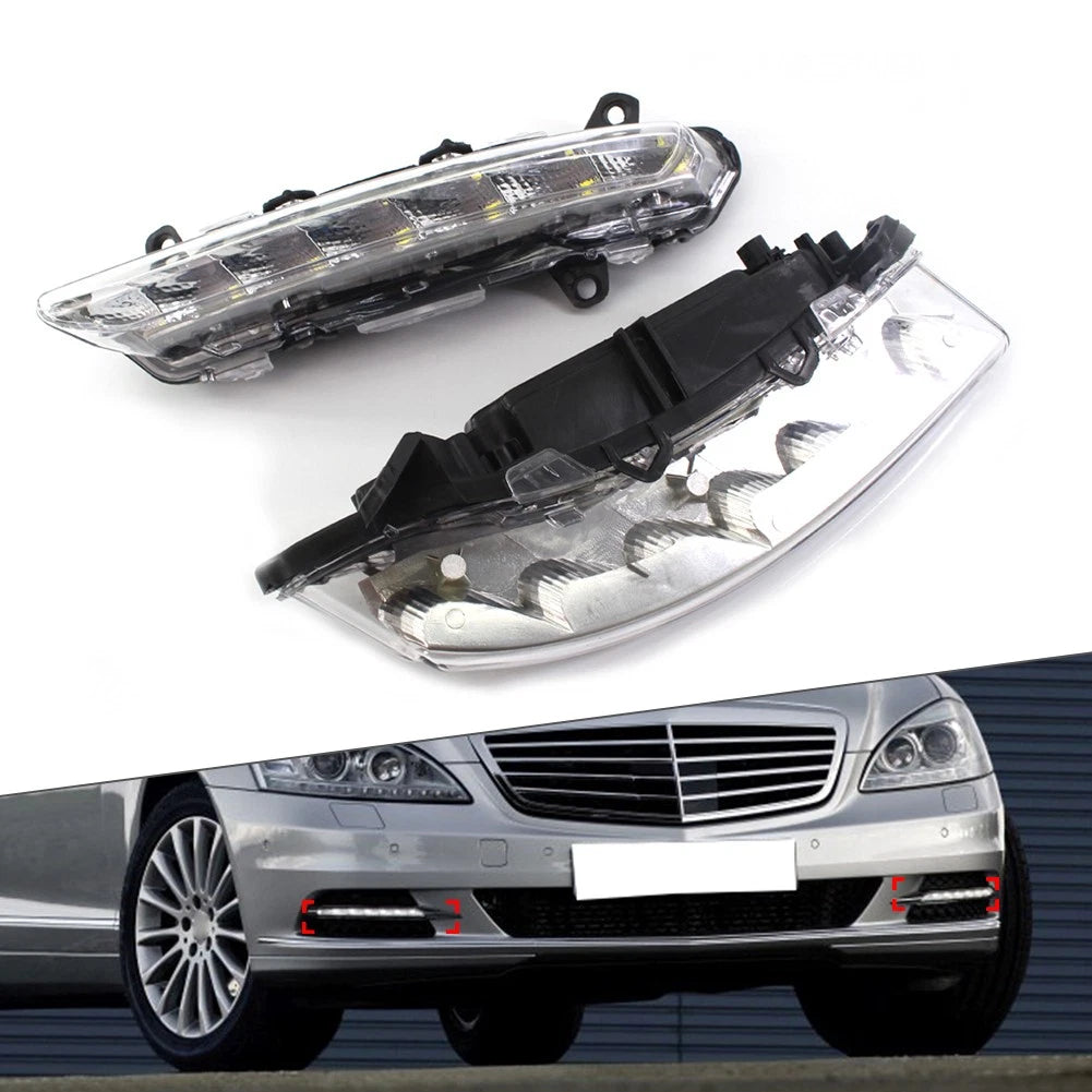 1 Pair Daytime Running Fog Lights for Benz S Class W221 (2007–2013)