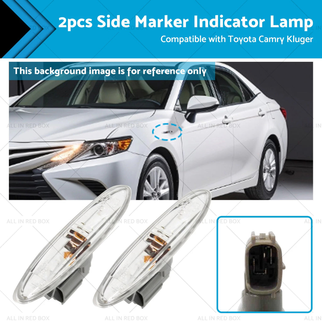 2X Turn Signal Side Marker Lamp for Toyota Camry (2006–2011) Kluger (2007–2014)
