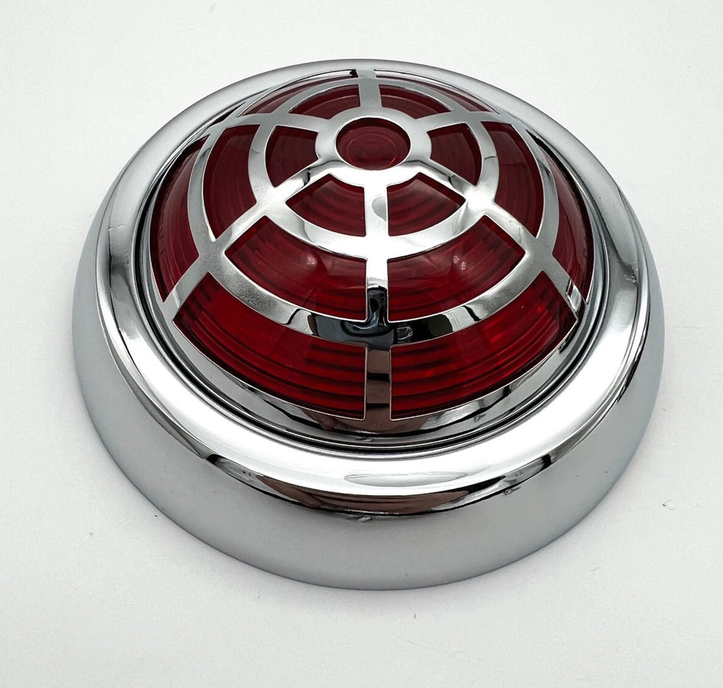 Round Flush Fit LED Tail Lights with Web Style for 1950 Pontiac Spider