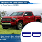 Set of 2 Air Condition Outlet Vent Trim Cover Frame for Toyota Tacoma (2024–2025) Blue
