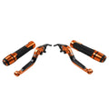 Orange Extendable Brake Clutch Levers & Handlebar Grips for Kawasaki ZX6R