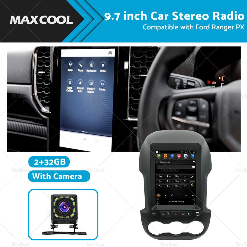 2X 32GB Android 11 Carplay GPS Head Unit for Ford Ranger PX (2011–2023)