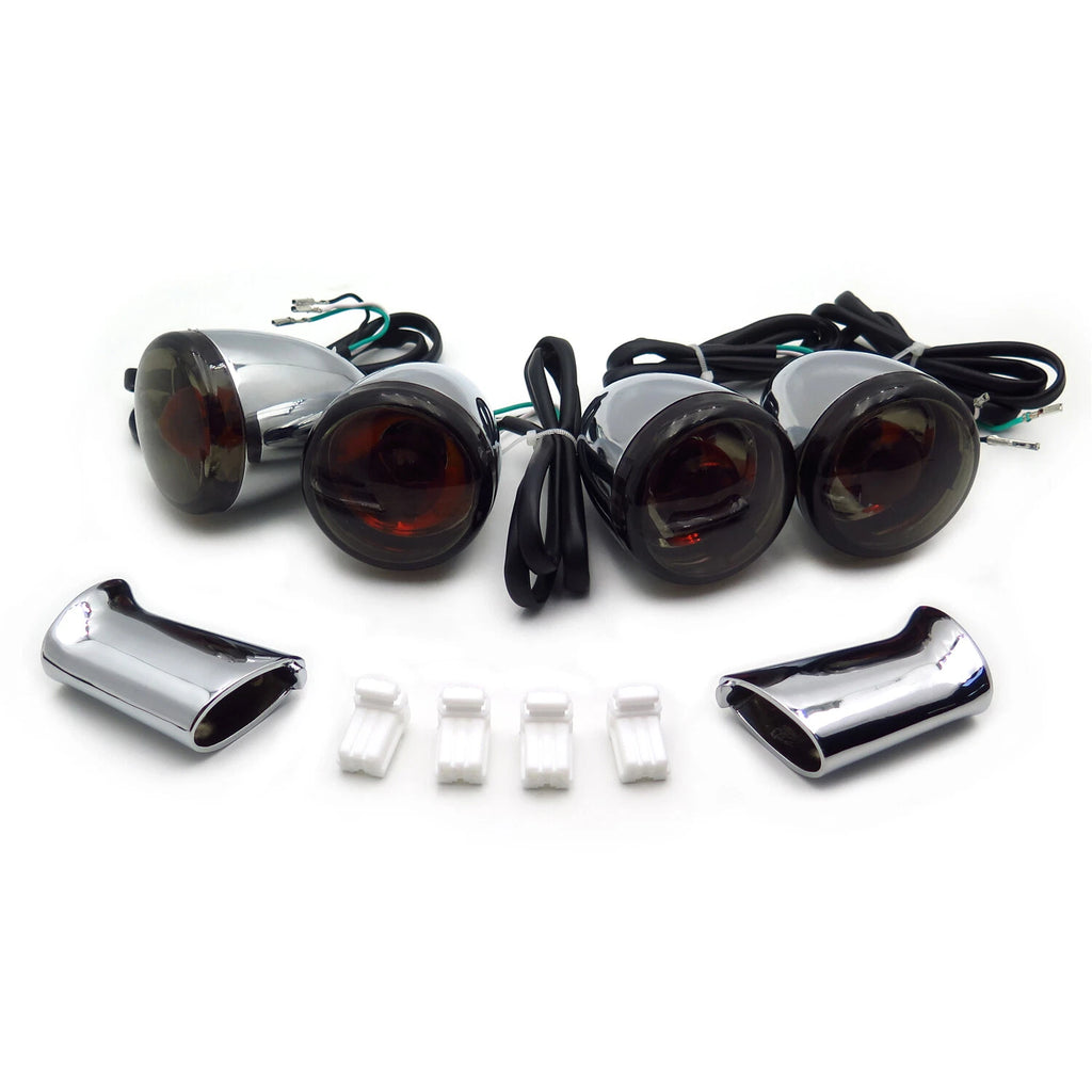 4X Chrome Turn Signal Lights for Harley Sportster Iron 883 (2004–2023)