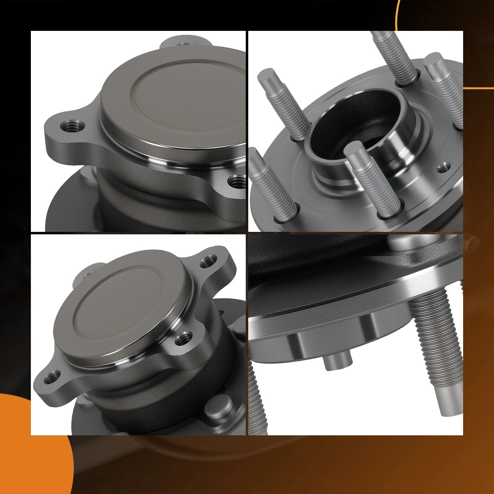 Pair Rear Wheel Bearing for Chevrolet Cruze (2016–2019) L4 Sedan Hatchback