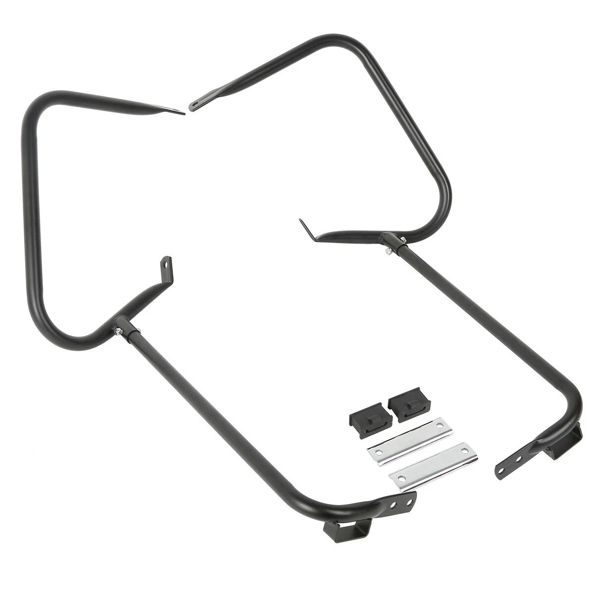Saddlebag Bracket Guard Set + Support Bar for Harley Touring FLHR FLHT (1997–2008)