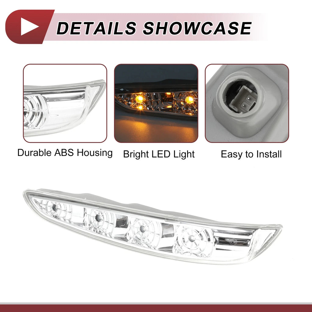 Left Mirror Turn Signal Light for Hyundai Sonata (2009–2014) - Gray Clear