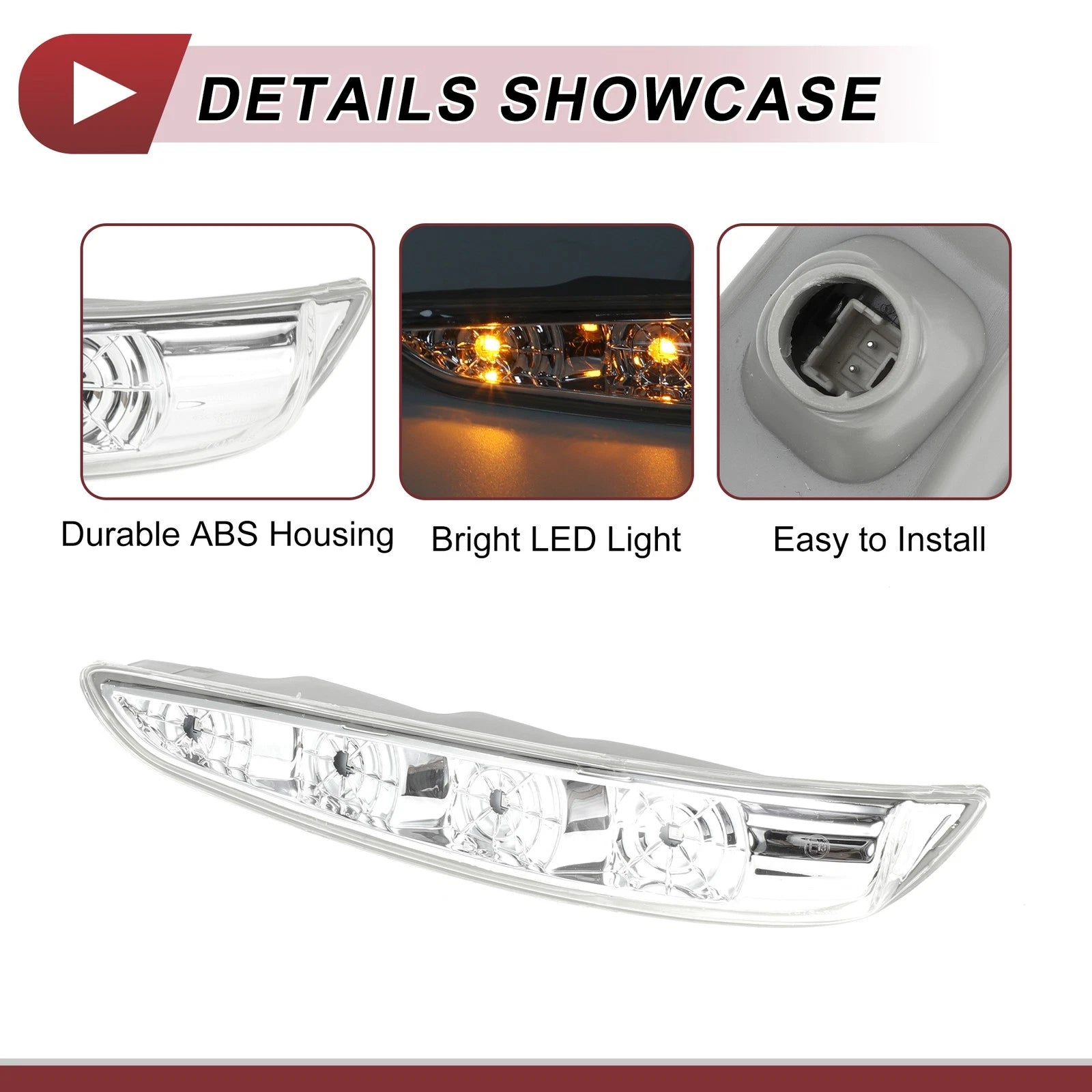 Left Mirror Turn Signal Light for Hyundai Sonata (2009–2014) - Gray Clear