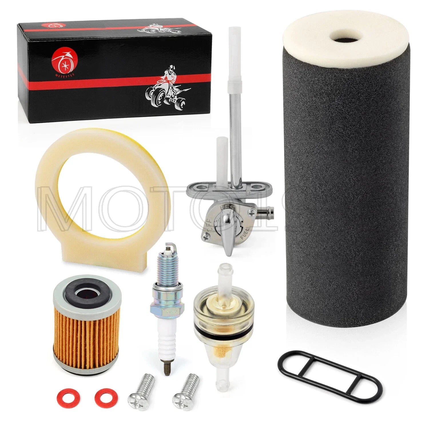 Air Filter Foam & Fuel Valve Petcock Filter for Yamaha Raptor 350 (2005–2013)