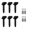 Set of 6 Ignition Coils & Spark Plugs for Ford Taurus 3.5 V6 (2008–2019)