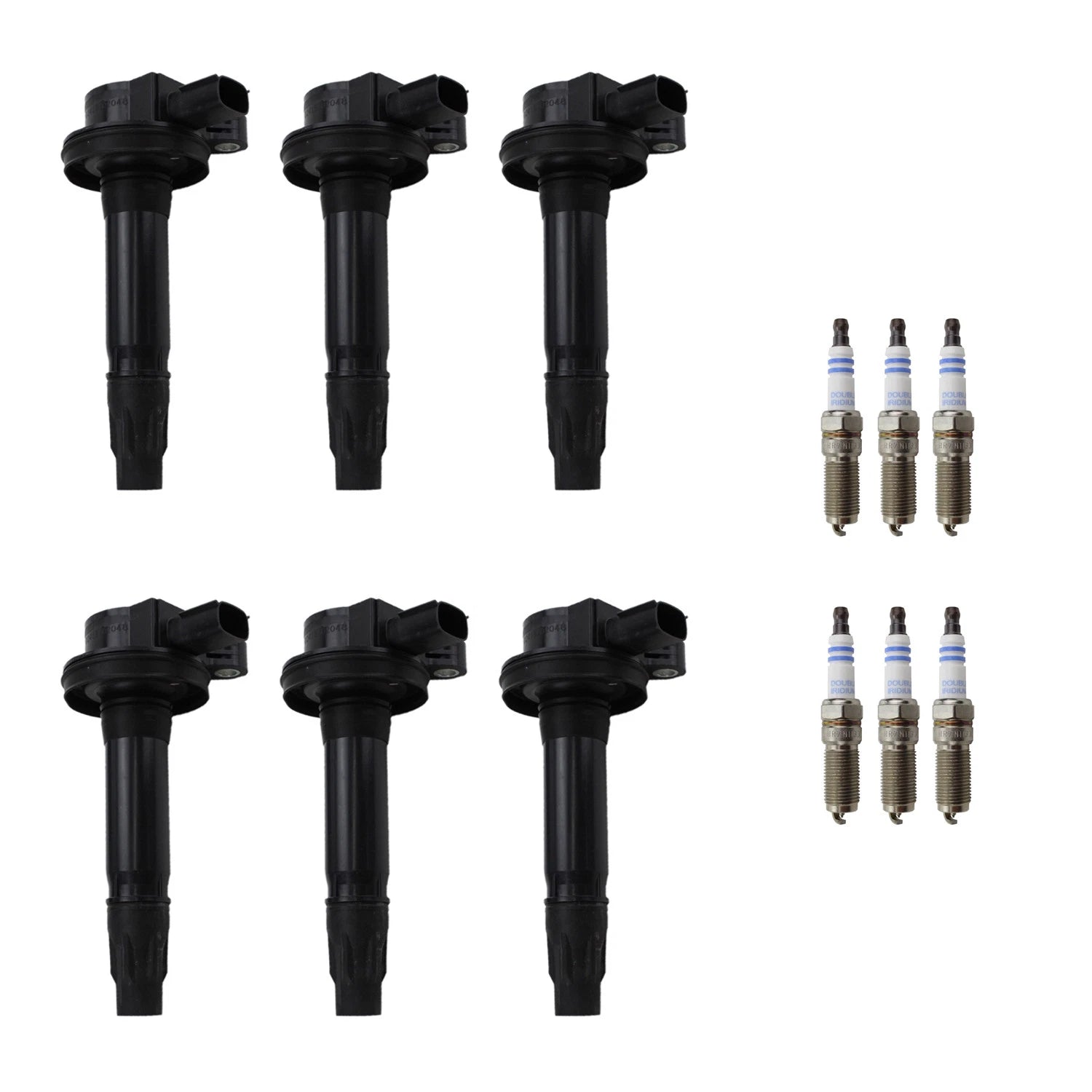 Set of 6 Ignition Coils & Spark Plugs for Ford Taurus 3.5 V6 (2008–2019)