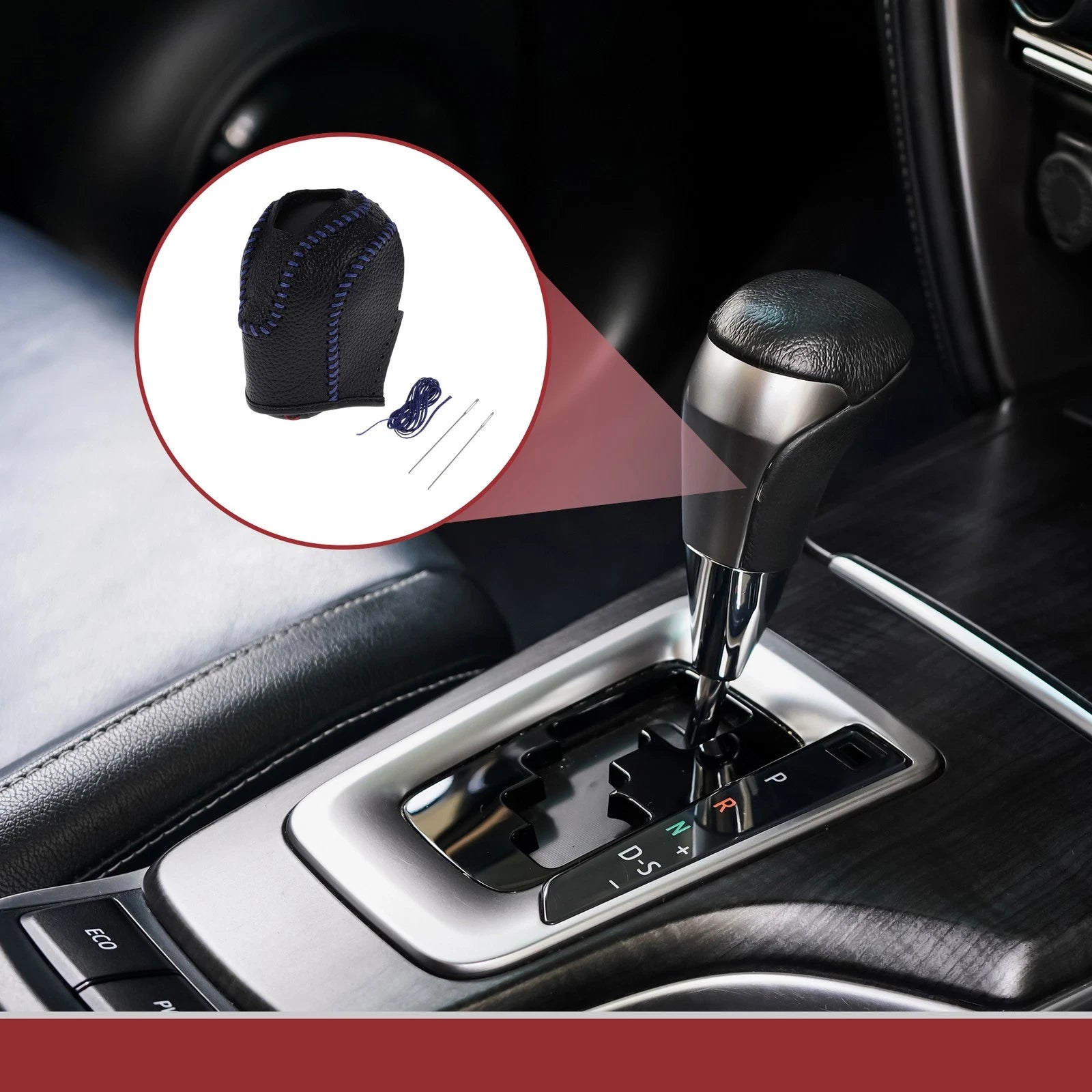 1 Pc Gear Shift Knob Cover for Volkswagen Taos (2022–2023) Black Blue