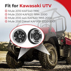 2 Front Wheel Brake Drum Hub for Kawasaki Mule KAF620 KAF950 (1993–2001)