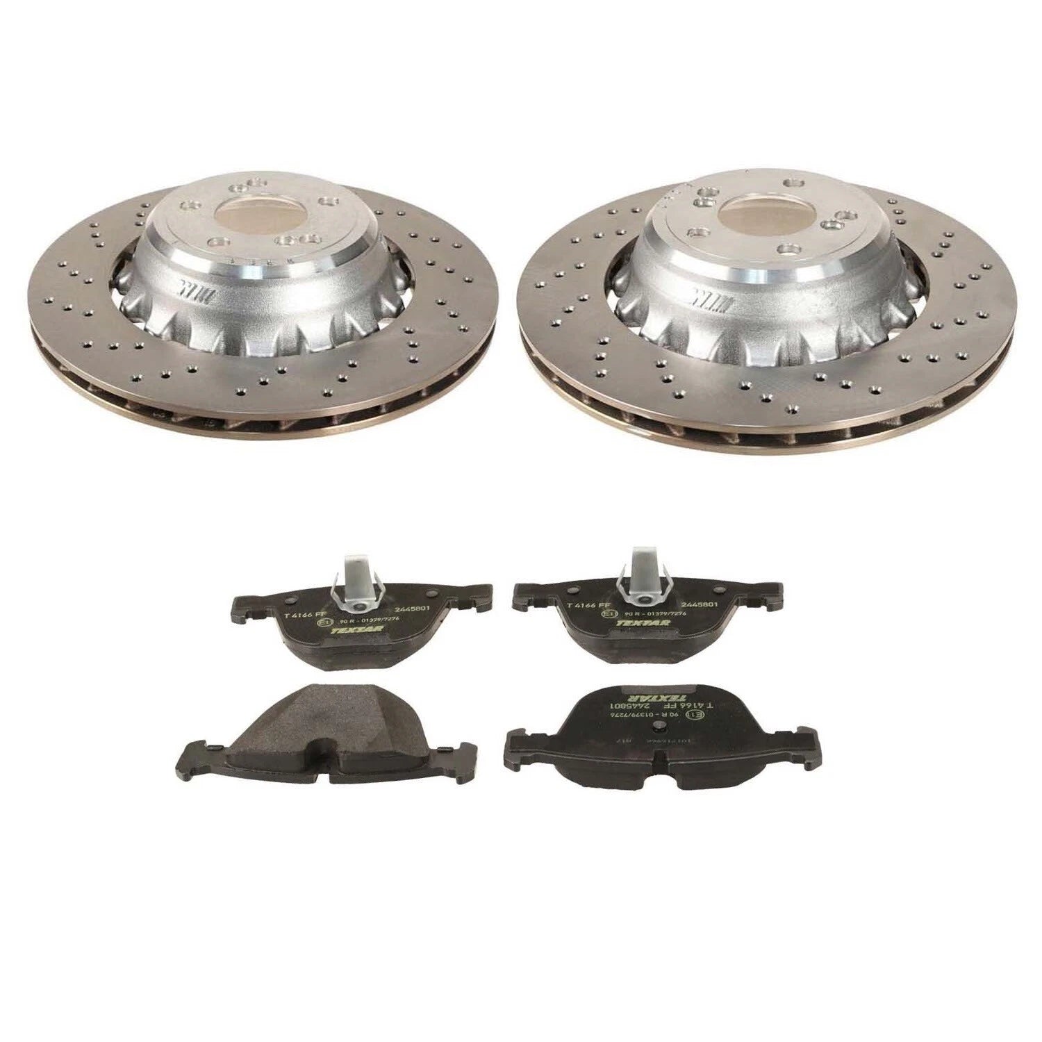 SHW Performance Rear Brake Disc Rotors & Textar Pads Kit for BMW F85 F86 (2014–2019)
