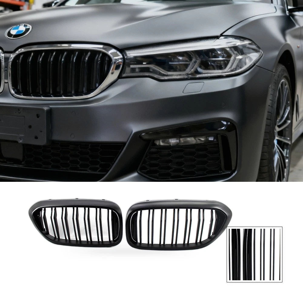 Front Bumper Grille for BMW 5 Series G30 G38 (2017–2019) Matte Black