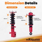 Coilovers Suspension Lowering Kit for Toyota Corolla (2003-2008)