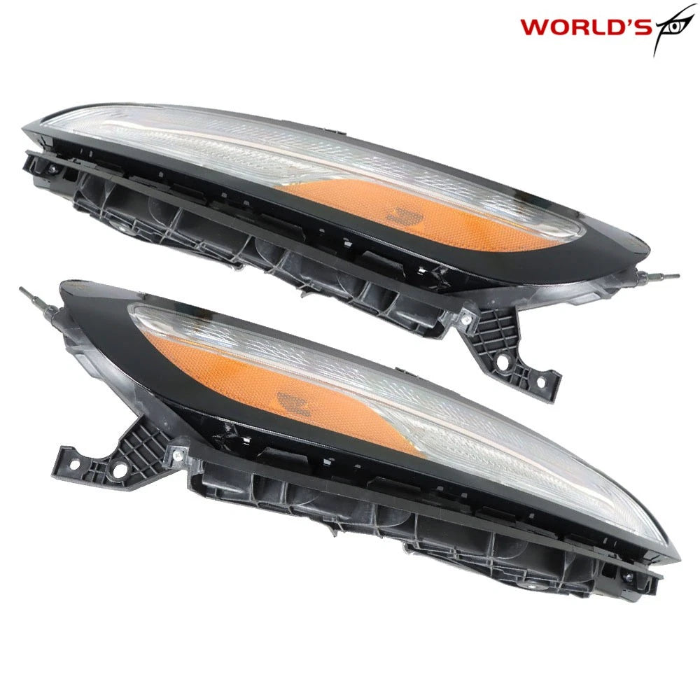 Set of 2 Headlights for Jeep Cherokee (2014–2018) Halogen with LED DRL