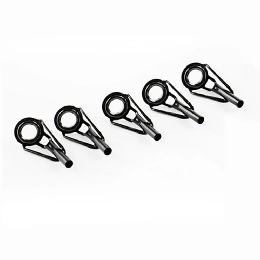 5pc Black Rod Tip Top Guide Ring for Fishing Rods Repair