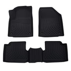 Set of 4 Anti-Slip TPE Black All Weather Floor Mats for Jeep Cherokee (2015–2023)