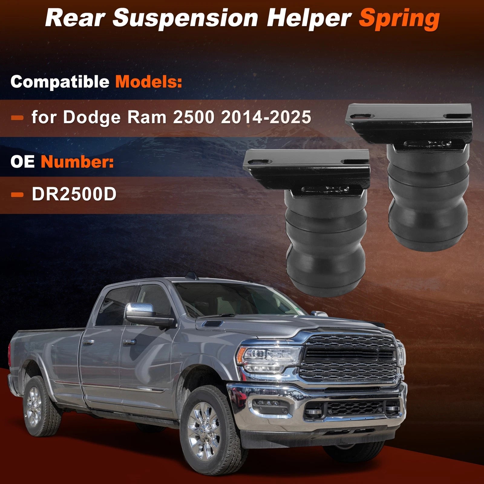 Rear Suspension Helper Spring Kit for Dodge Ram 2500 (2014–2025) No.DR2500D