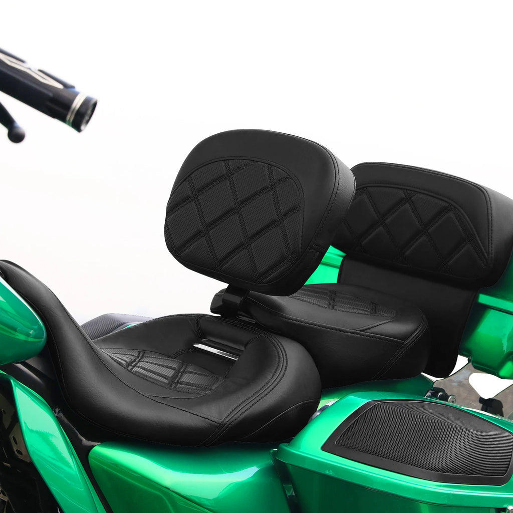 Black Rider Driver Backrest for Harley Touring Electra Street Glide (2009–2023)