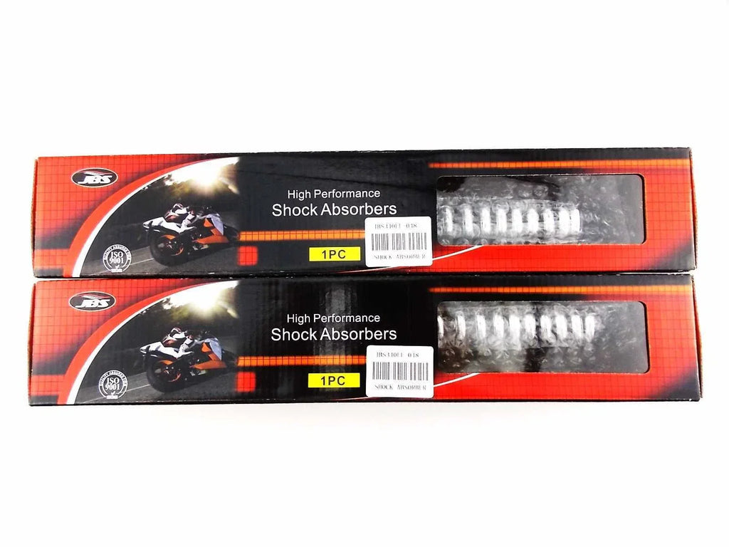 340mm JBS Black/Chrome Rear Shock Absorbers for Kawasaki Z550 LTD (1976-1980)