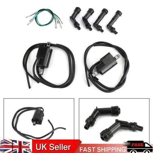 Ignition Coils & Spark Plug Caps for Honda CB350F CB400F CB500 CB550 (T9)