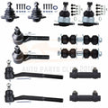 Set of 12 Front Ball Joints Tie Rods for Chevy Blazer & GMC Sonoma (1995–2005)