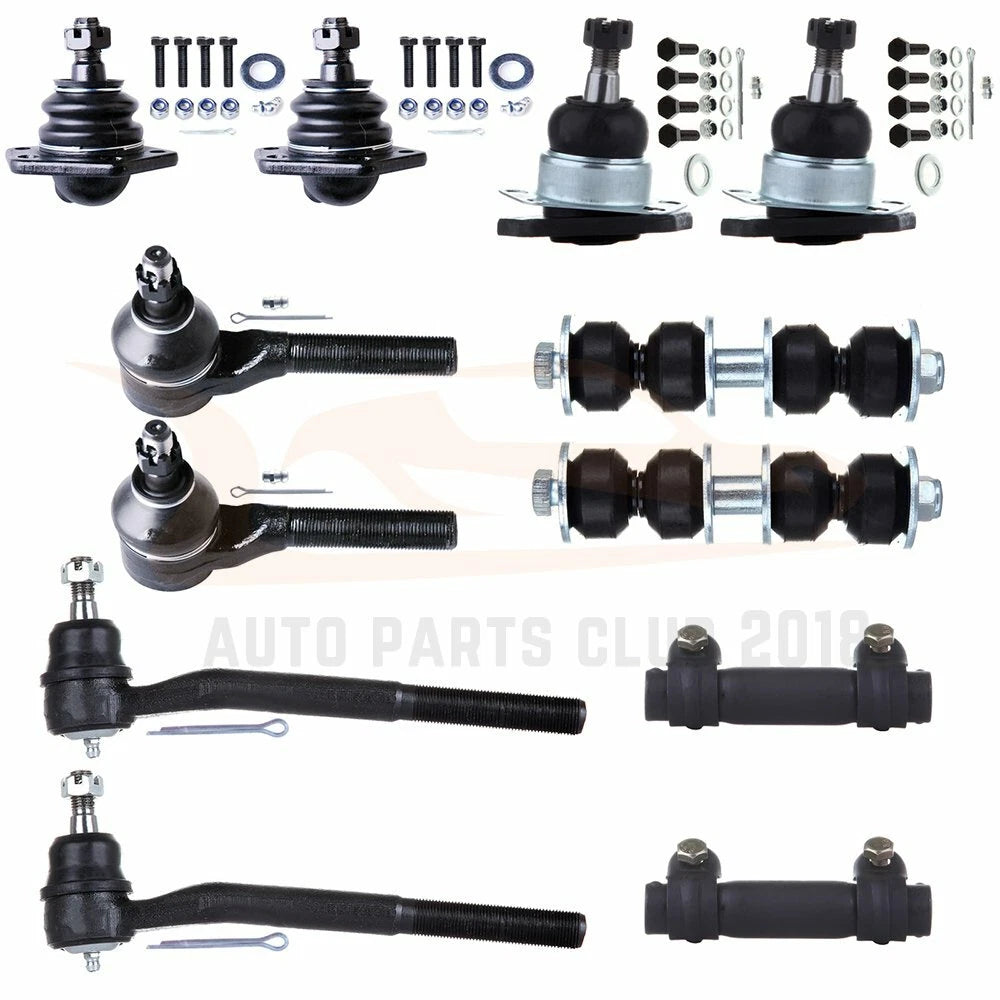 Set of 12 Front Ball Joints Tie Rods for Chevy Blazer & GMC Sonoma (1995–2005)