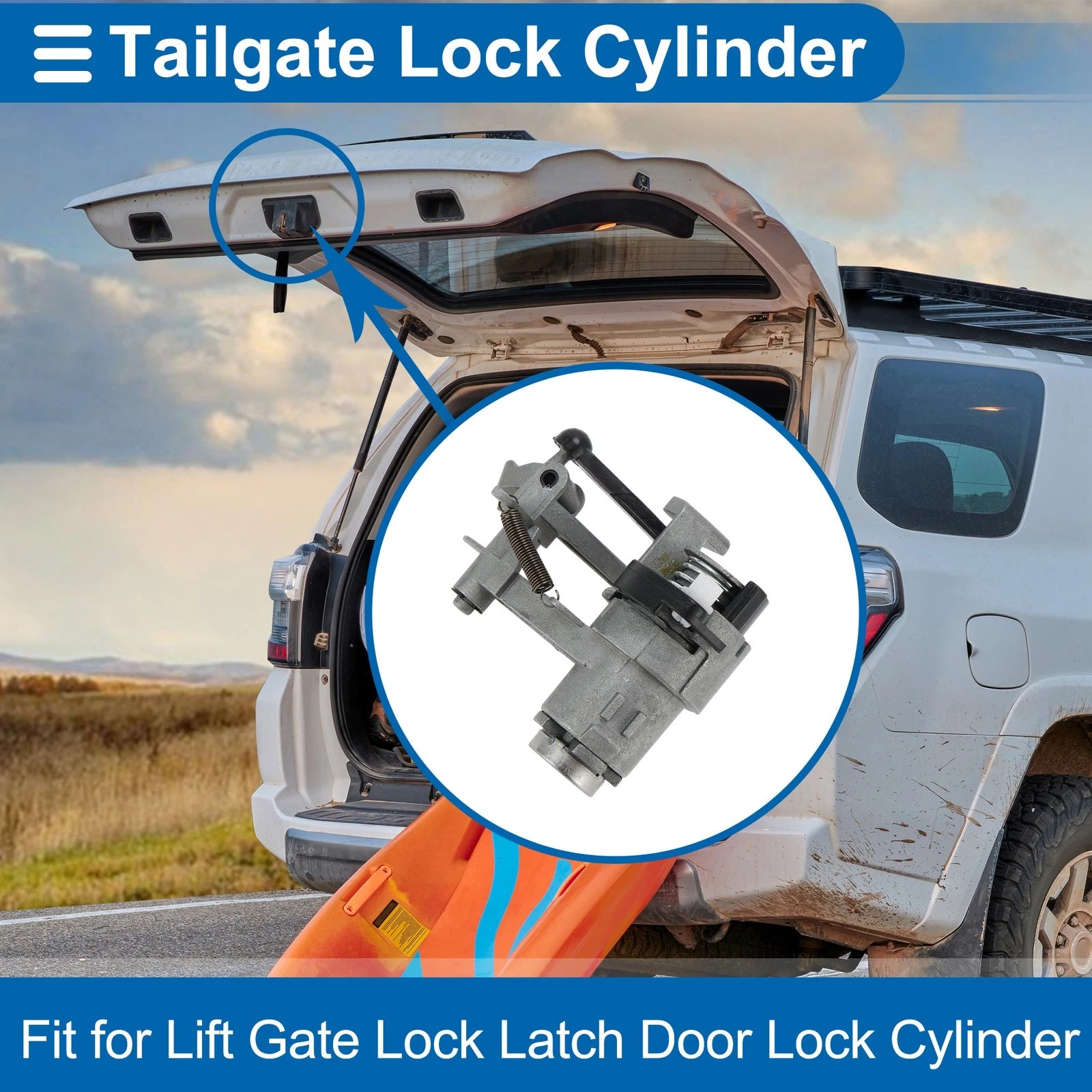 Trunk Lock Cylinder Set with Tailgate Lock & Keys for Volkswagen Golf 