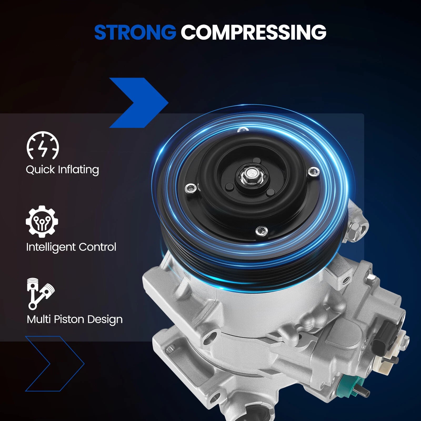 A/C Compressor with Clutch for Hyundai Elantra and Kia Soul (2011-2013)