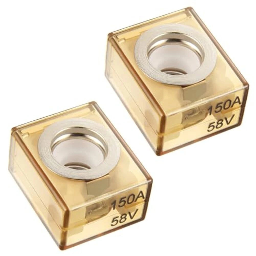 Set of 2 IP66 Waterproof Terminal Fuses for Marine and RV High Current Loads