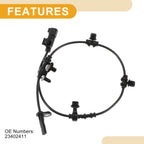 ABS Wheel Speed Sensor No. 23402411 for Buick Lacrosse (2017–2018) Rear