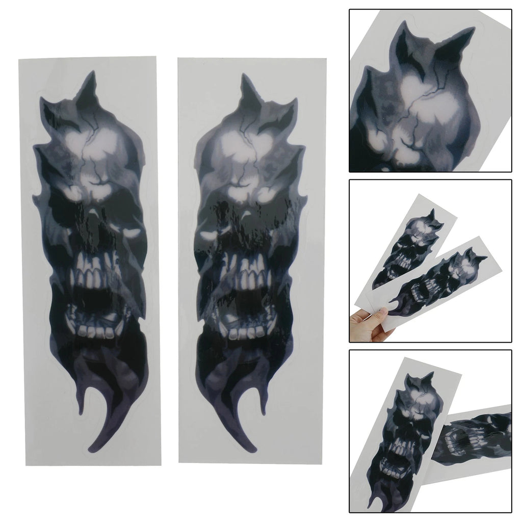Front Fork Skull Decals for Motorcycle Scooter (Universal)