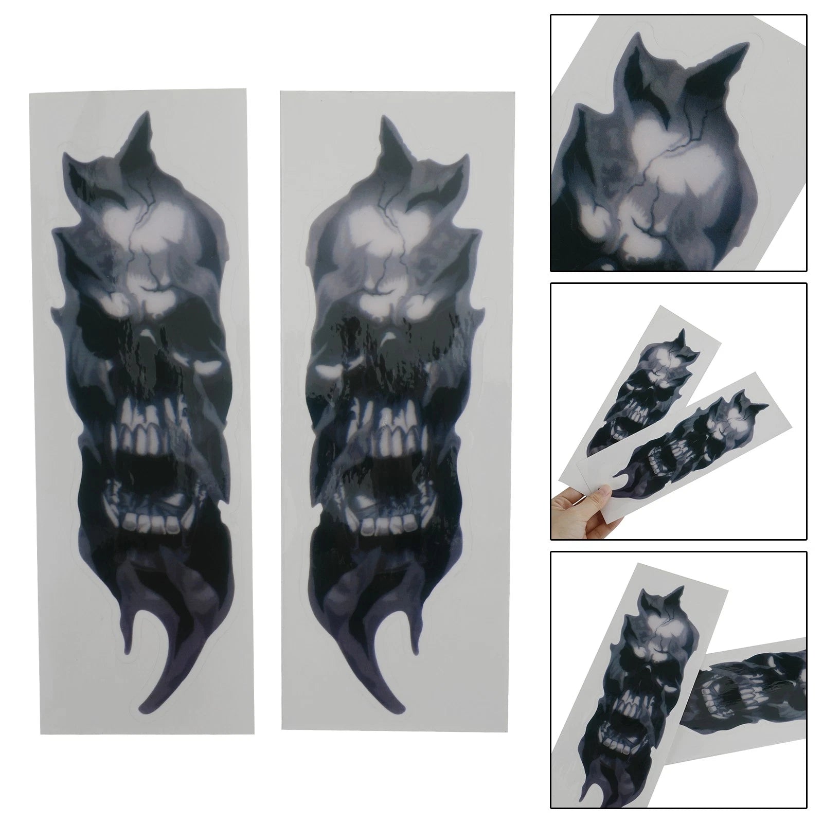 Front Fork Skull Decals for Motorcycle Scooter (Universal)