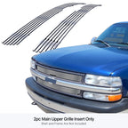 Upper Stainless Chrome Billet Grille for Chevy Silverado 1500 2500 3500 (1999-2000)
