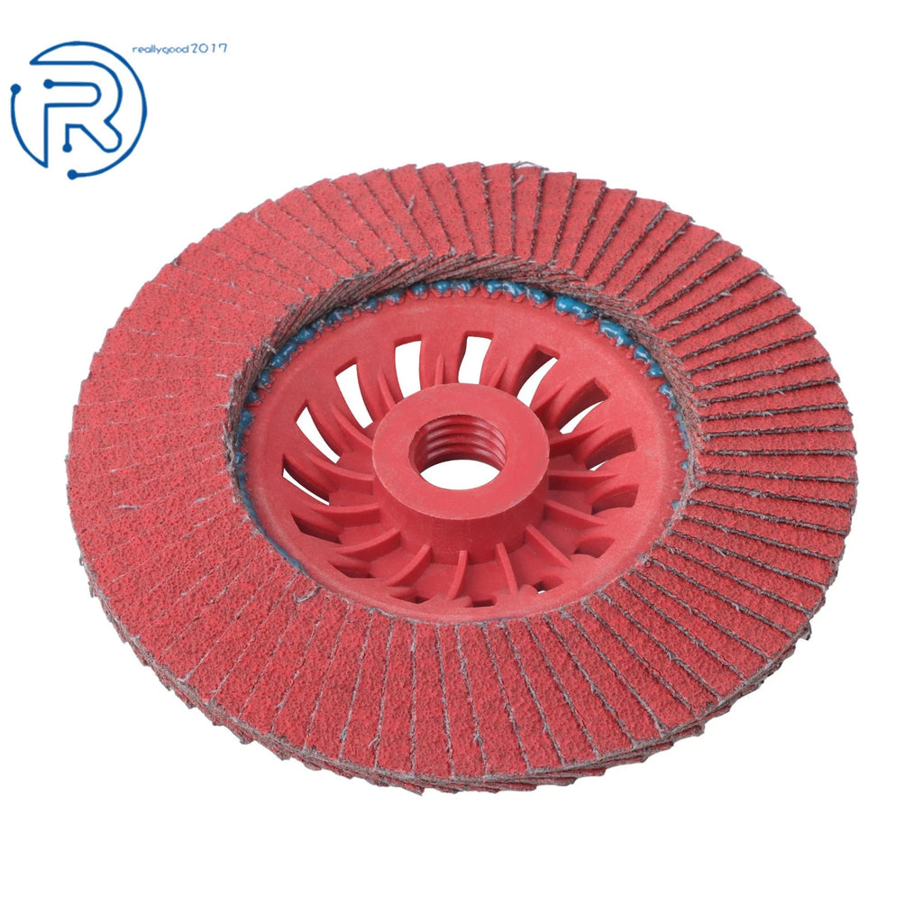 Set of 10 Ceramic Flap Sanding Discs for Angle Grinder (4-1/2")
