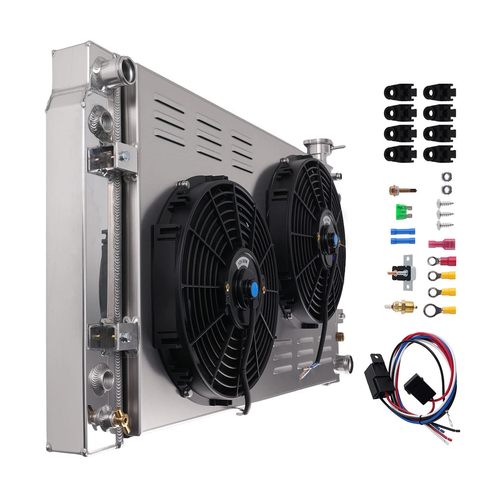 3Row AT Radiator Fan Set for Chevrolet GMC C1500 K1500 K2500 5.7L (1988–1999)