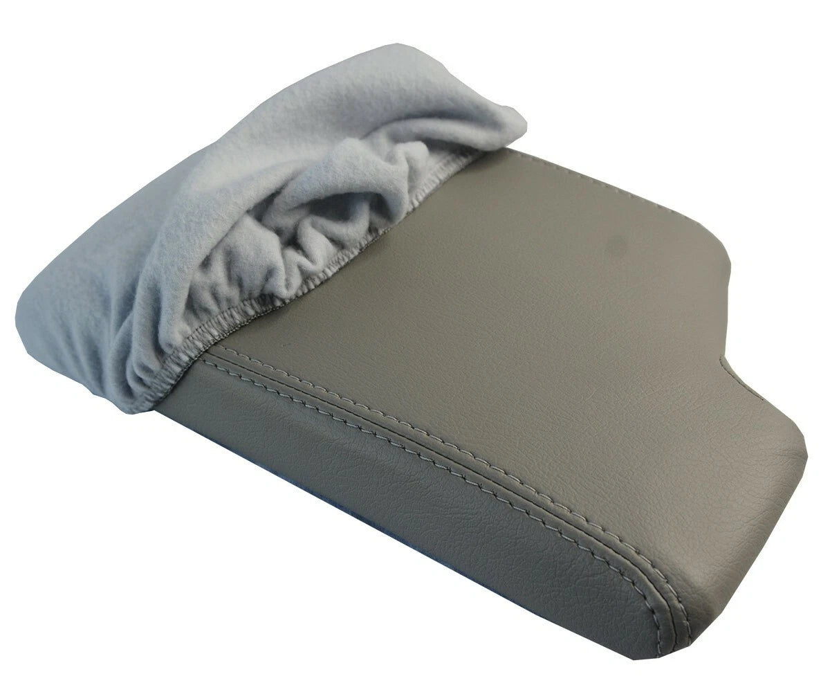 Fleece Console Lid Armrest Cover for BMW E90 (2005–2013) Gray