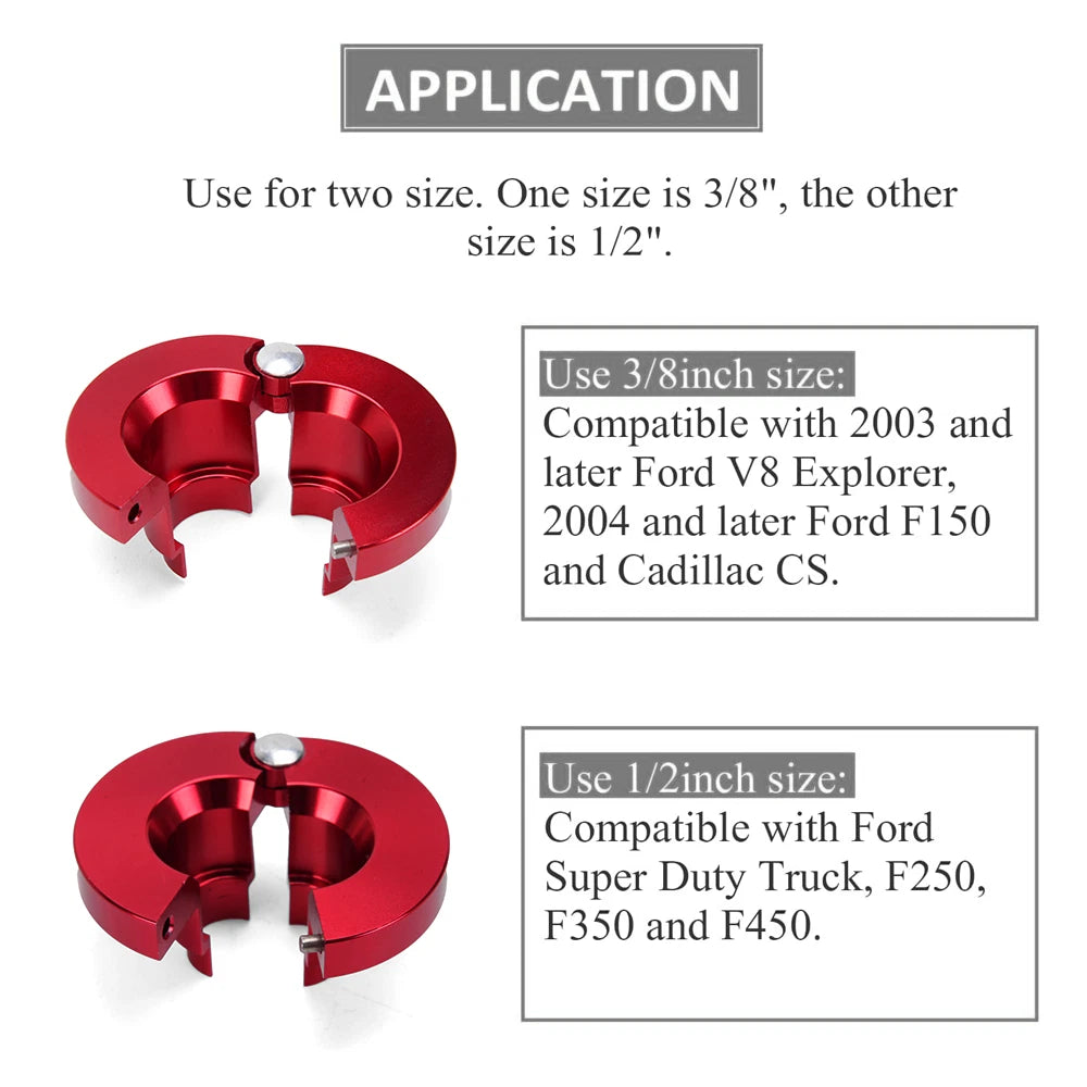 Transmission Oil Cooler Line Disconnect Tool Kit for Ford (3/8" & 1/2")