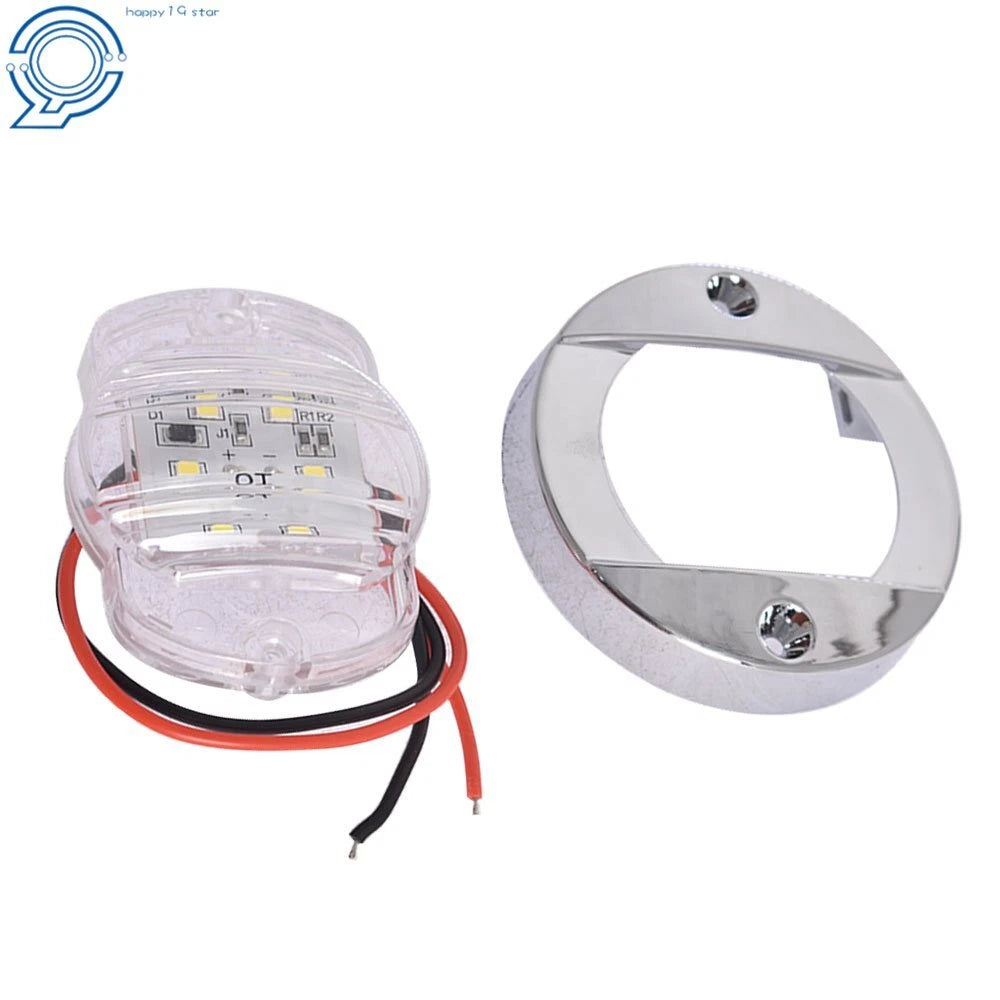 2X 3" Round LED Stern Transom Lights for Marine Boat
