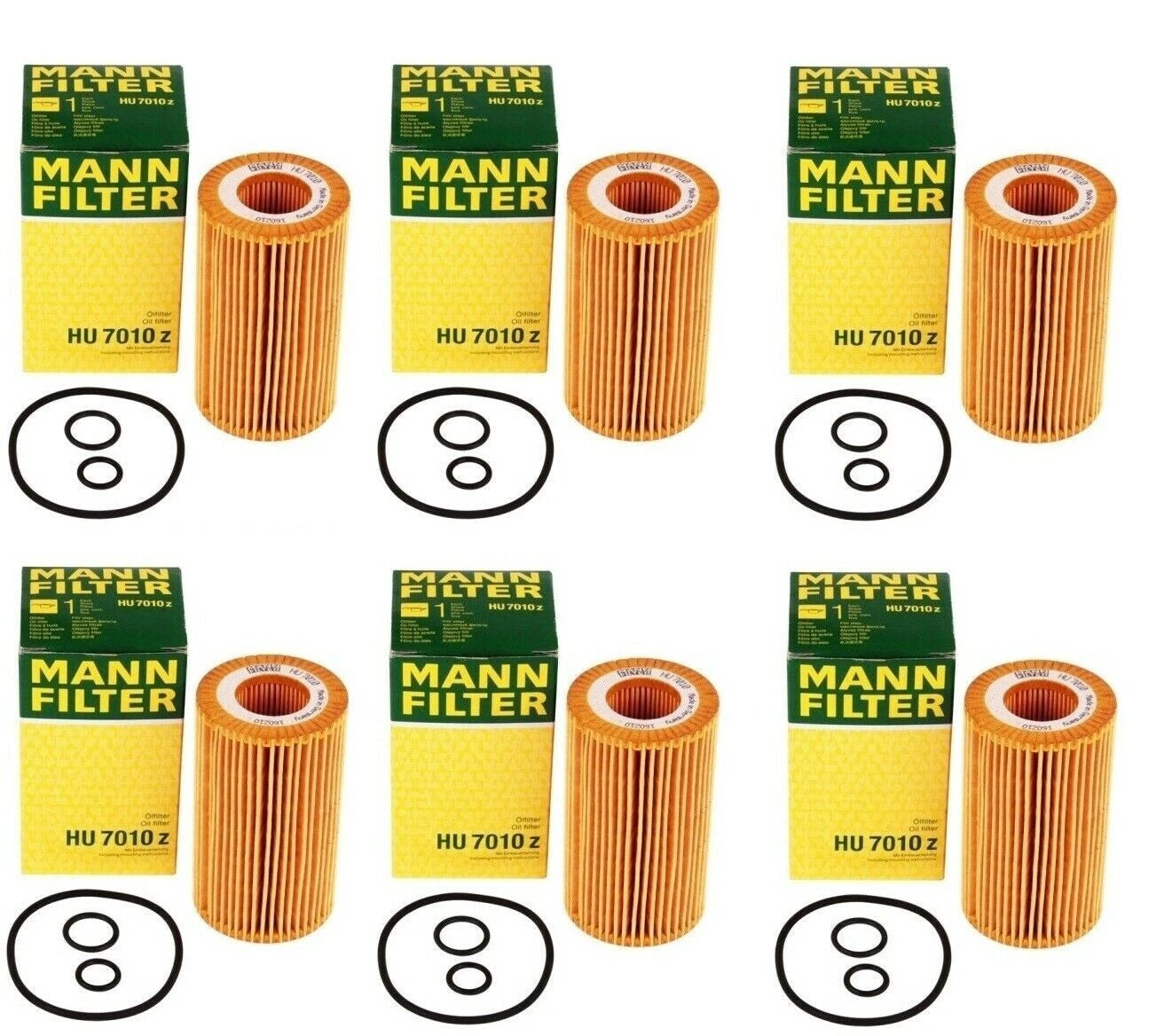 Set of 6 Engine Oil Filter Kits for Mercedes E250 GLK250 ML250 Sprinter
