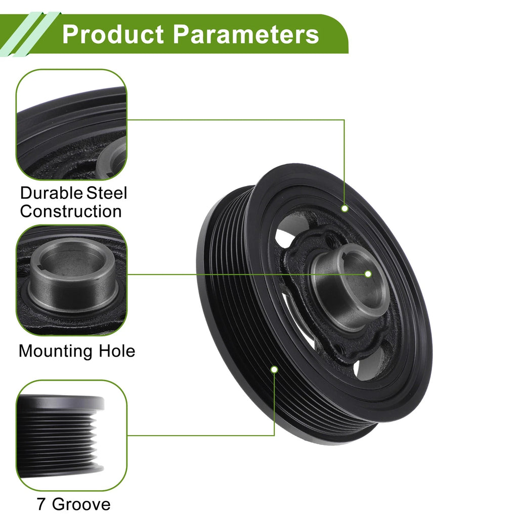 Engine Harmonic Balancer Crank Pulley for Toyota Camry  1347031030 Steel Black