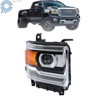 Chrome HID Headlight with LED DRL for GMC Sierra 2500HD/3500HD (2016–2019)