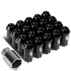 20 Pcs J2 7075 Forged Aluminum M12x1.25 Spline Drive Lug Nut Set - Black